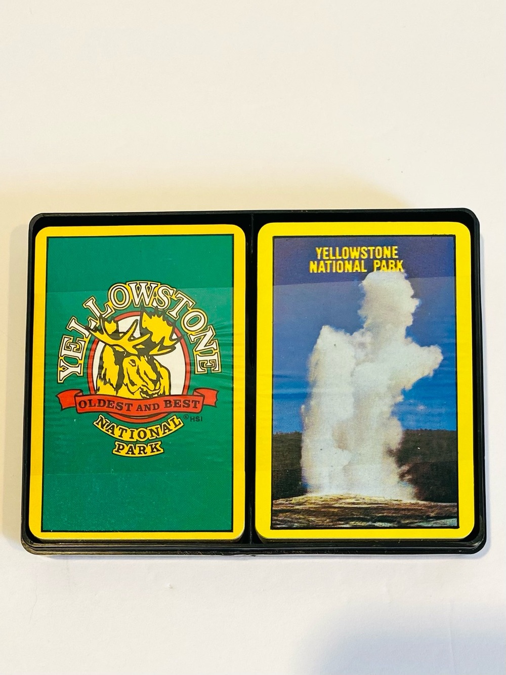 Vintage Yellowstone National Park Playing Cards Deck Double Set, Old Faithful
